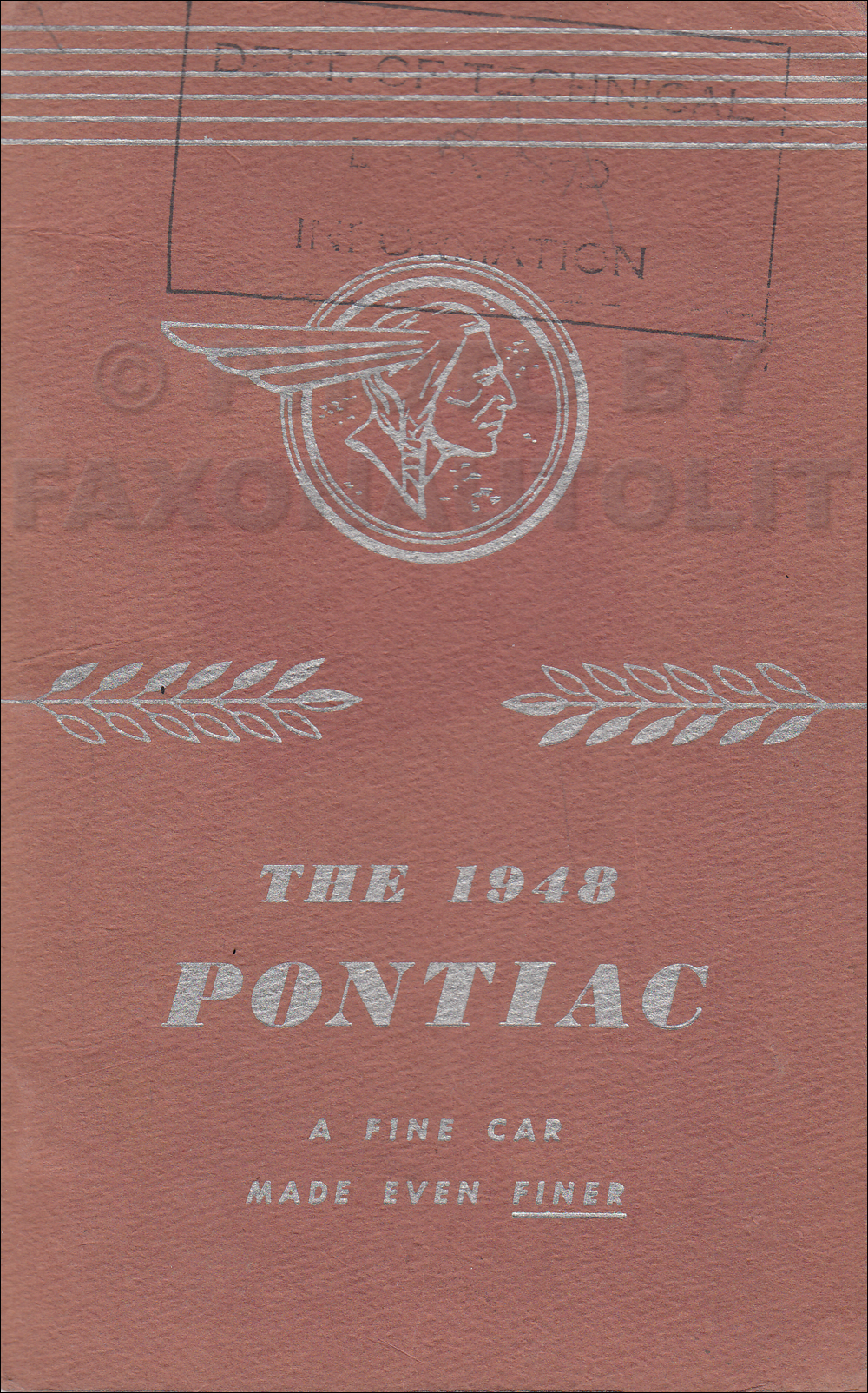 1948 Pontiac Data Book Dealer Album Original