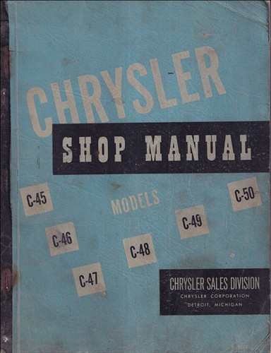1949-1950 Chrysler Shop Manual Reprint