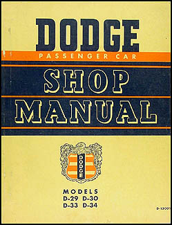 1949-1950 Dodge Car Shop Manual Original 