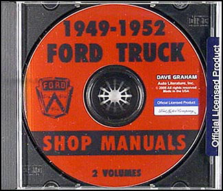 1949-1952 Ford Truck Shop Manual CD-ROM 