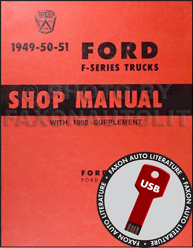 1949-1952 Ford Truck Shop Manual CD-ROM 