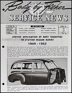 1949-1952 Station Wagon Wood Transfers Body Manual Chevy Olds Pontiac