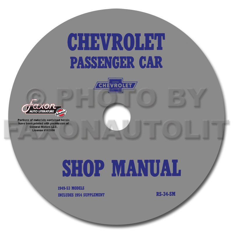 1949-1954 Chevrolet Car CD-ROM Shop Manual