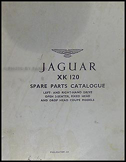 1949-1954 Jaguar XK120 Parts Book Original 