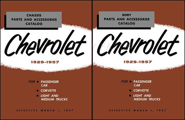 1949-1957 Chevrolet Master Parts Catalog Reprint 2 Volume Set