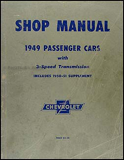 1949-1951 Chevrolet Car Shop Manual Original