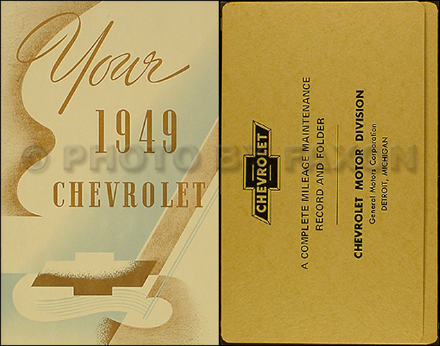 1949 Chevrolet Car Reprint Owner's Manual 49 Chevy Package