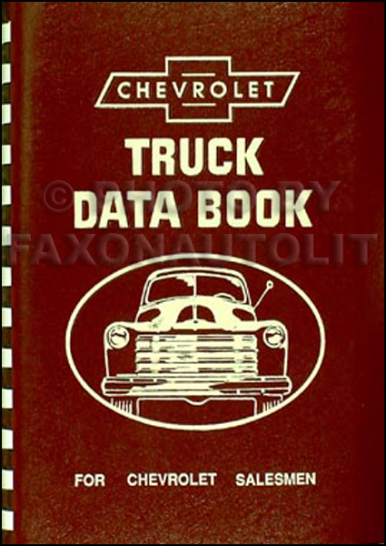 1949-1950 Chevy Truck Data Book Reprint Pickup Suburban Sedan Delivery and big truck
