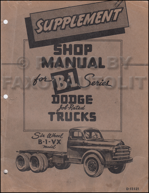 thumbnail interactive-video image 1 of 1948-1949 Dodge Truck Shop Service Repair Manual - Paper - Bishko Publishing 1 of 3