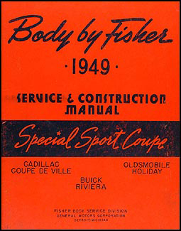 1949 Cadillac Coupe de Ville Body Manual Original