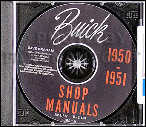 1950-1951 Buick Shop Manual CD-ROM