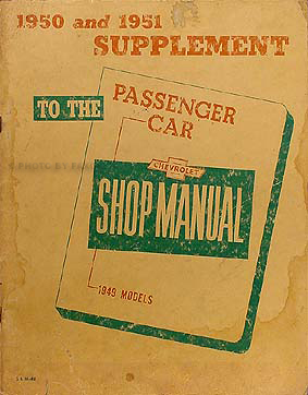 1951 Chevrolet Shop Manual Original Supplement