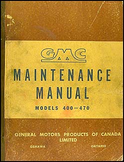 1950-1951 GMC 400-470 CANADIAN Repair Manual Original 