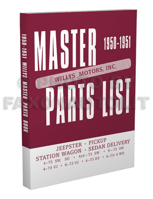 1950-1951 Willys Master Parts Book Reprint
