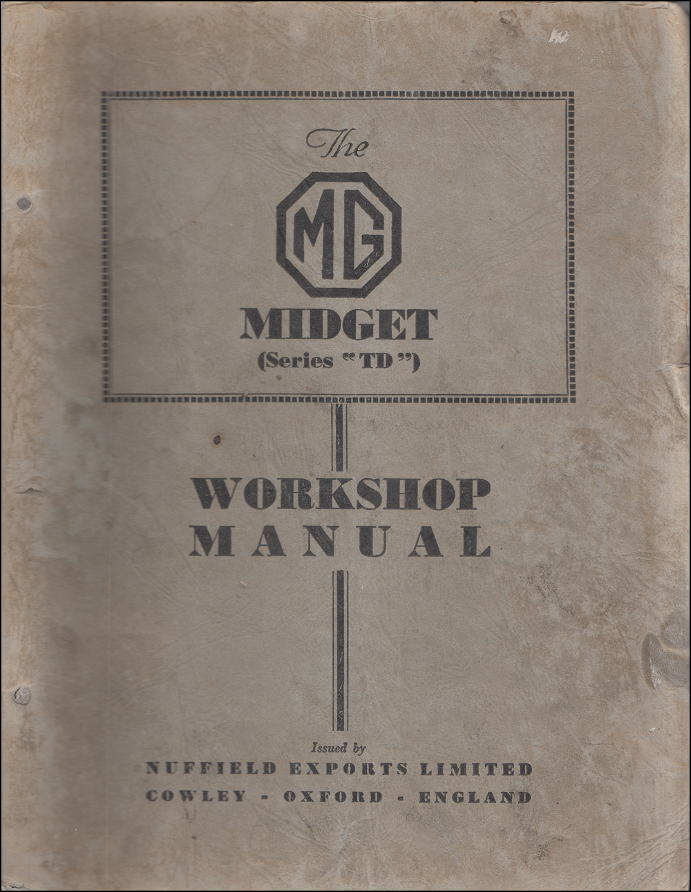 1950-1953 MG Midget Repair Manual Original