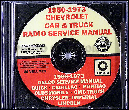 1950-1973 Chevrolet Car & Truck Radio Service Manual on CD-ROM