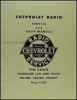 1950 Chevy Radio Manual Original Car & Truck