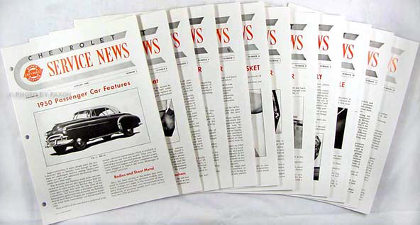 1950 Chevrolet Service News (12 issues) reprint