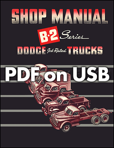 1950 Dodge Pickup & Truck CD-ROM Shop Manual B-2 series 