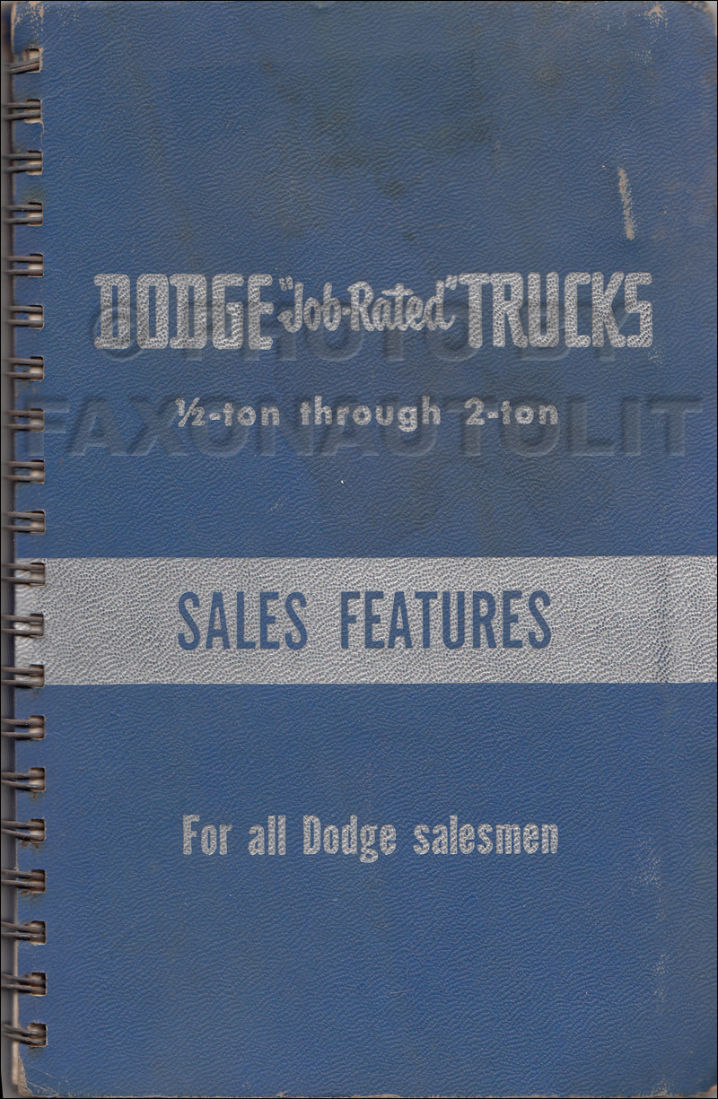 1950 Dodge Truck Data Book Original