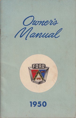 1950 Ford Car Owner's Manual Original Canadian