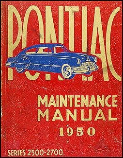 1950 Pontiac Repair Shop Manual Original (Canadian) Series 2500-2700