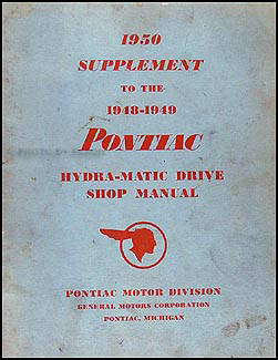 1950 Pontiac Hydra-Matic Transmission Repair Shop Manual Original Supp.