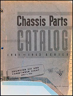 1951-1952 Studebaker Car Original Mechanical Part Book