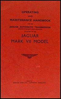 1951-1954 Jaguar Mark VII Automatic Transmission Owner's Manual Supplement Original
