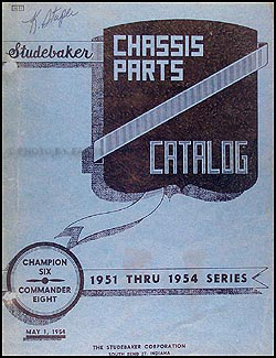 1951-1954 Studebaker Car Original Mechanical Parts Book