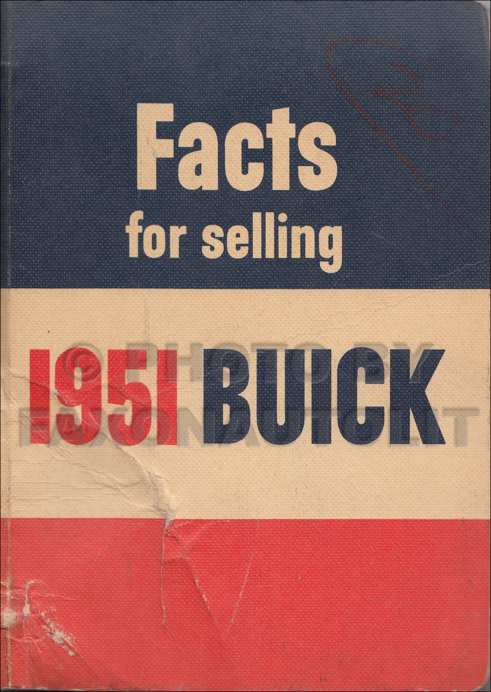 1951 Buick Data Book Original