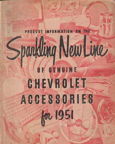 1951 Chevrolet Custom Feature Accessories Dealer Album Original