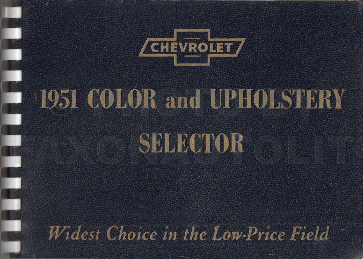1951 Chevrolet Car Color and Upholstery Album