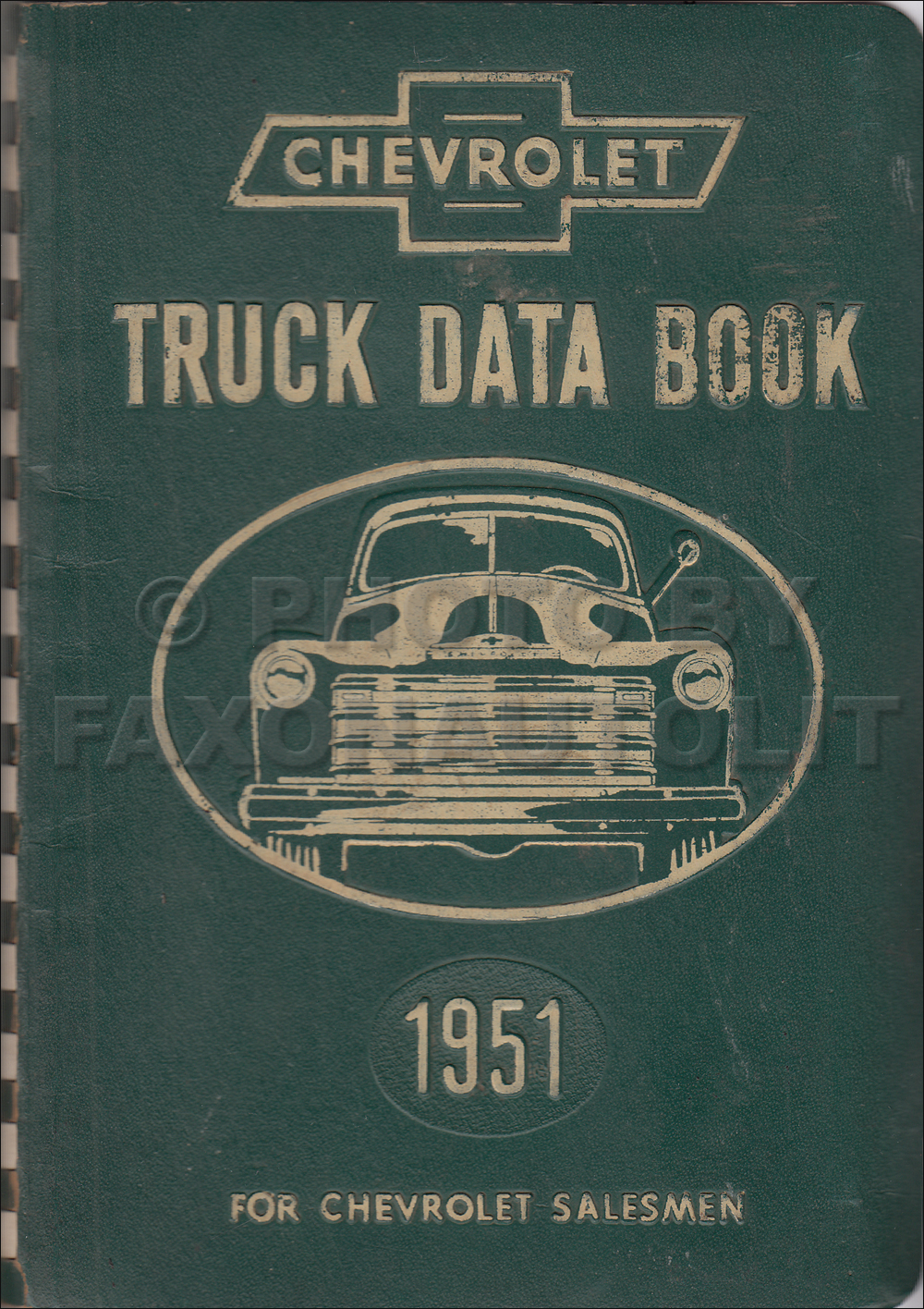 1951 Chevrolet Truck Data Book Original