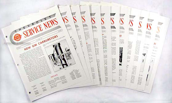 1951 Chevrolet Service News (12 issues) reprint