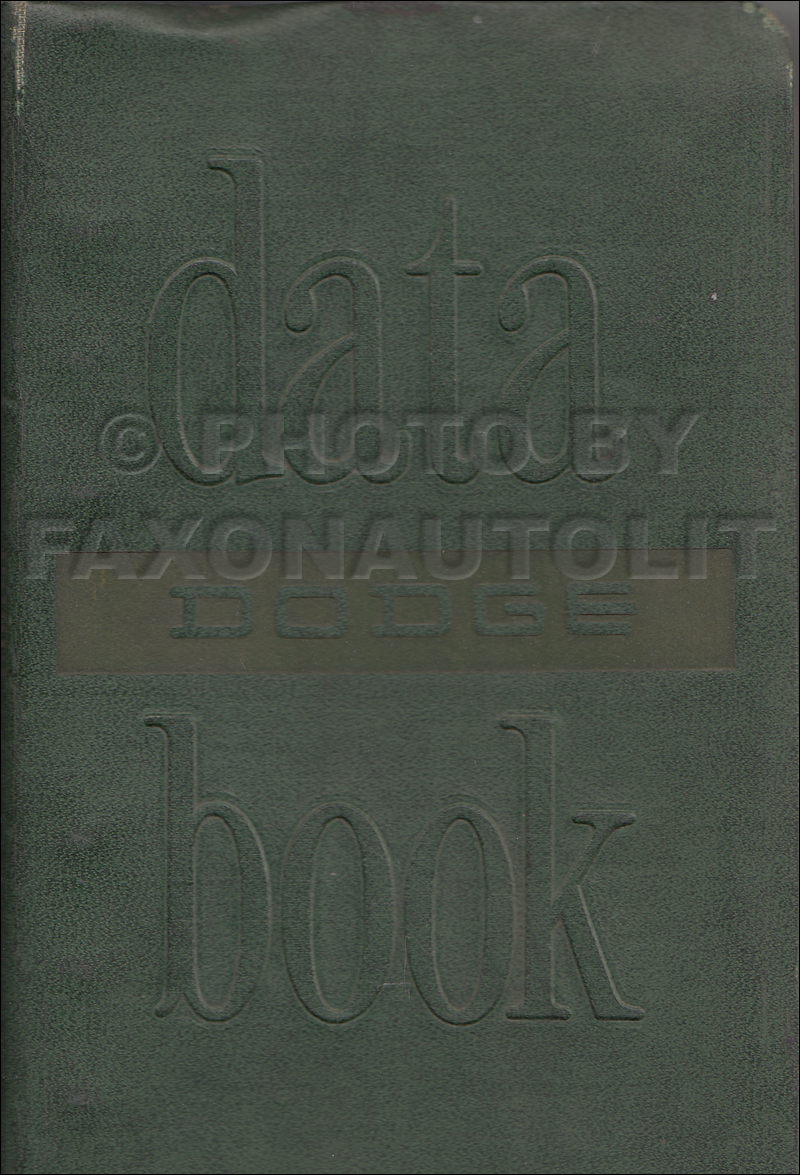 1951 Dodge Car Data Book Original