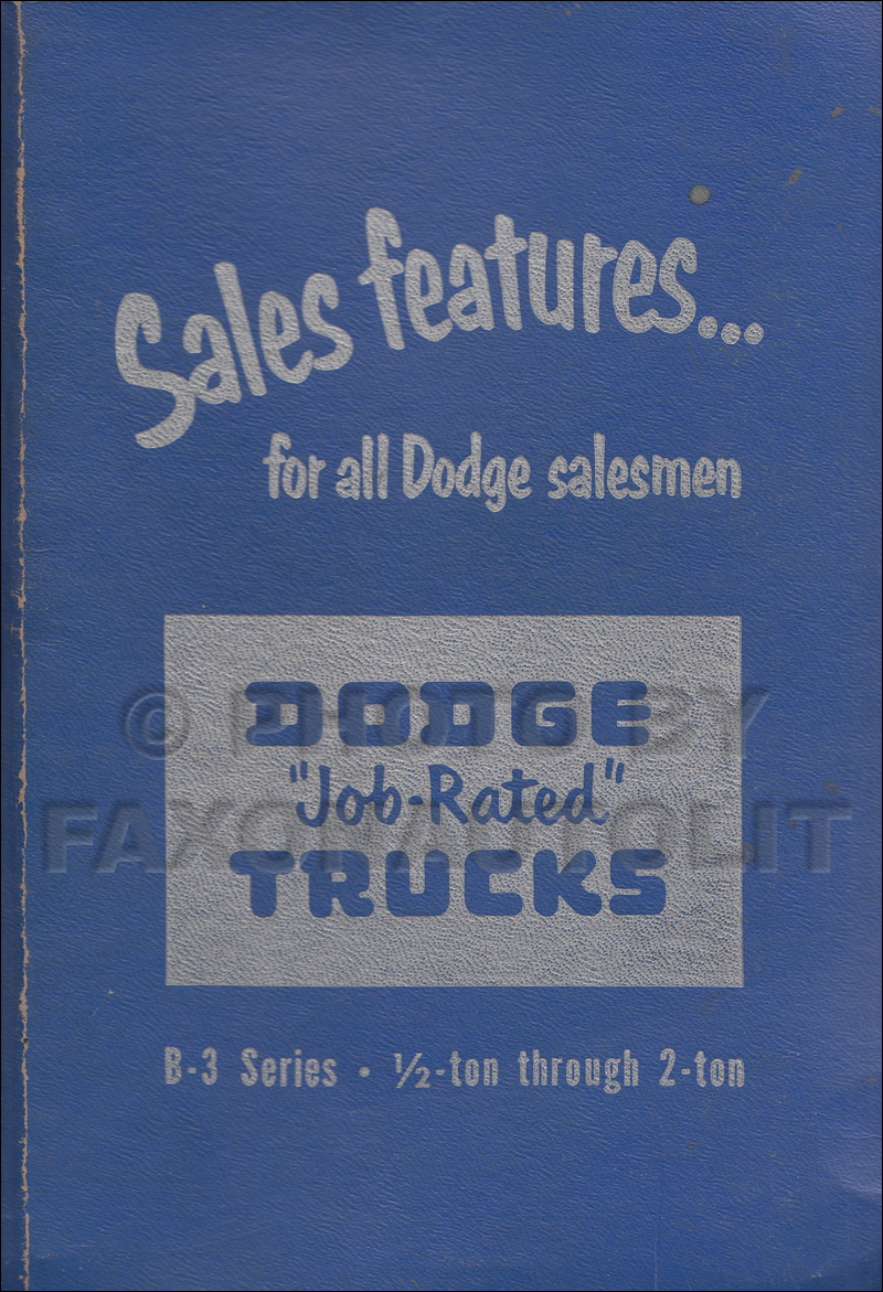 1951 Dodge Truck Data Book Original