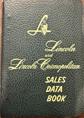1951 Lincoln Data Book Original