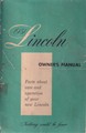 1951 Lincoln & Cosmopolitan Original Owner's Manual
