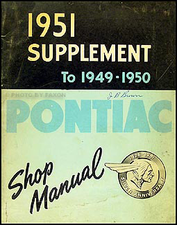 1951 Pontiac Shop Manual Original Supplement to 1949-1950 