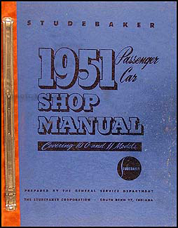 1951 Studebaker Car Shop Manual Original 
