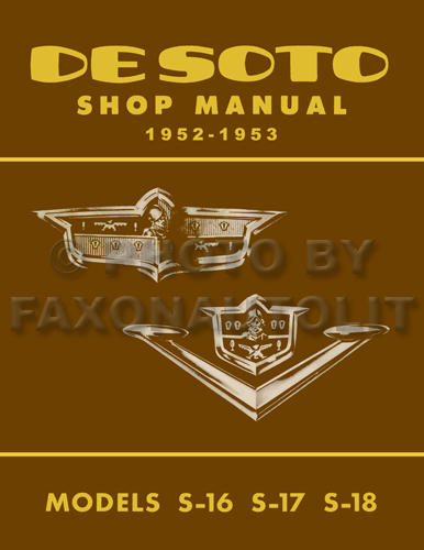1952-1953 De Soto Shop Manual Original