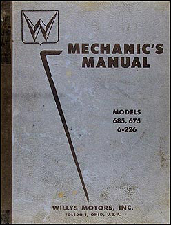 1952-1955 Willys Car Repair Manual Original