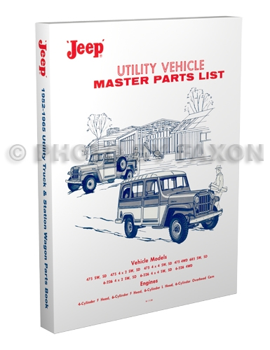 1952-1965 Jeep Utility Pickup and Station Wagon Parts Book Reprint