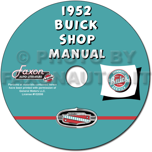 1952 Buick CD-ROM Shop Manual for all models 