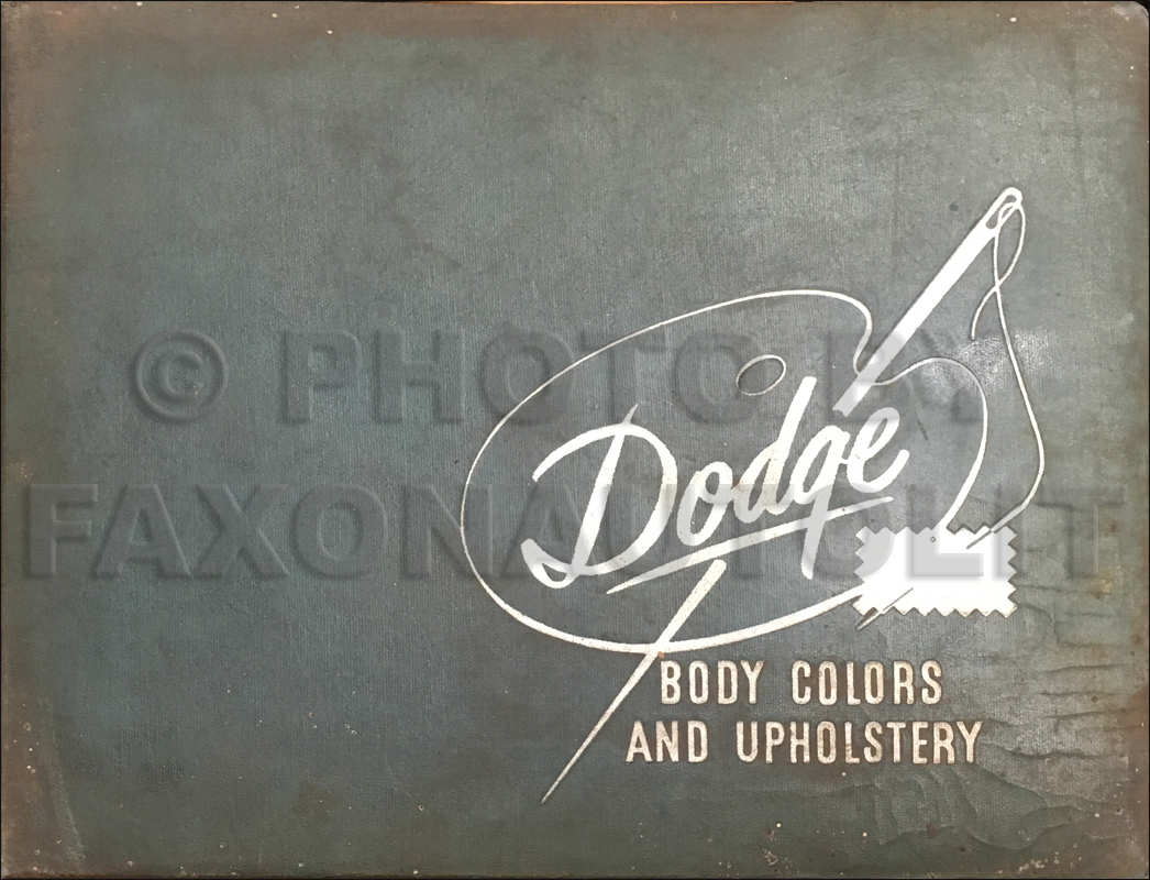1952 Dodge Color and Upholstery Dealer Album Original