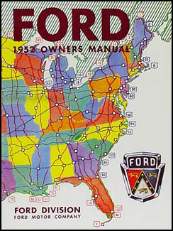1952 Ford Car Owner's Manual Reprint