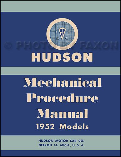 1952 Hudson Shop Manual Reprint 