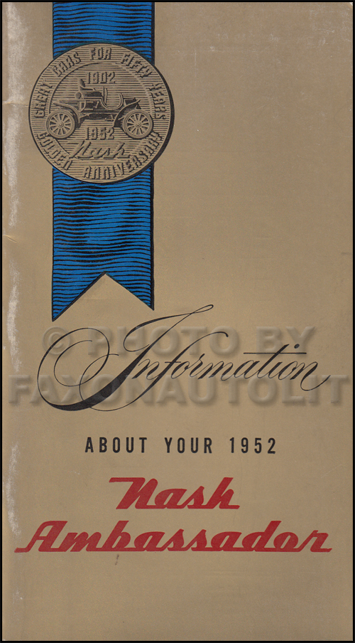 1952 Nash Ambassador Owner's Manual Original