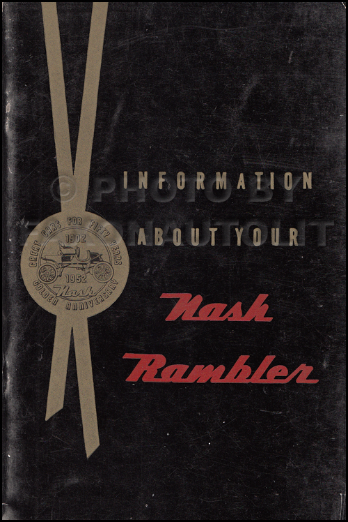 1952 Nash Rambler Owner's Manual Original - Black Cover
